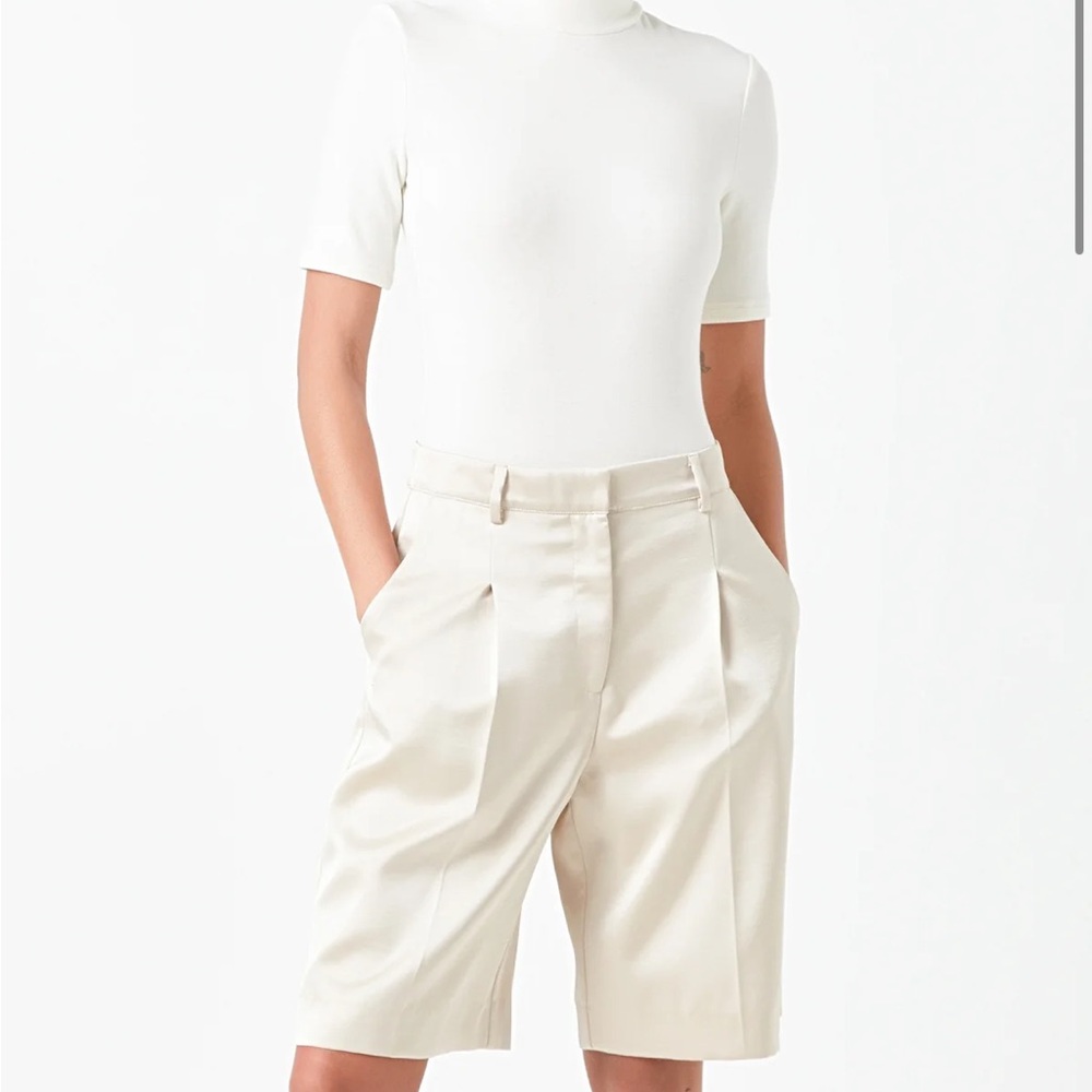 GREY LAB PLEATED WIDE SATIN SHORTS- Small NWT